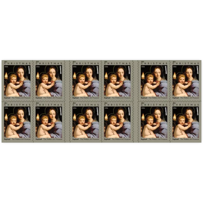Madonna of the Candelabra by Raphael Forever Stamp 2021 - Image 2
