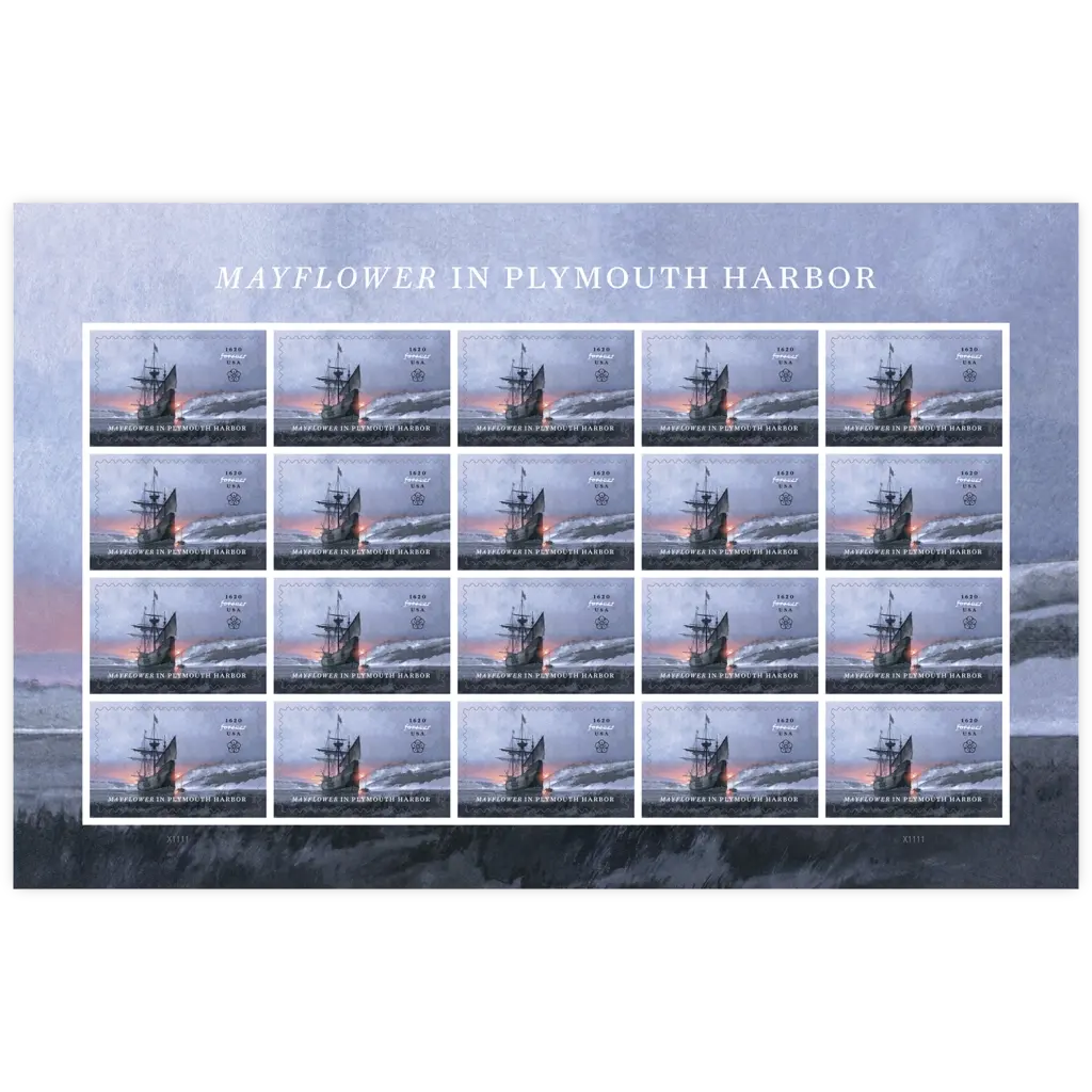 Mayflower in Plymouth Harbor Forever Stamp 2020 - Image 2