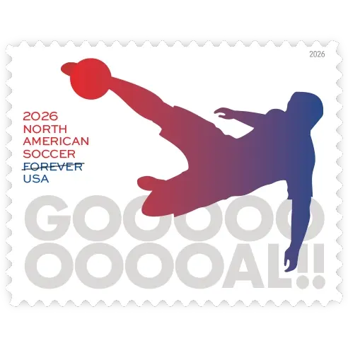 North American Soccer Forever Stamp 2026