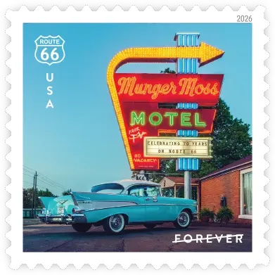 Route 66 Forever Stamp 2026