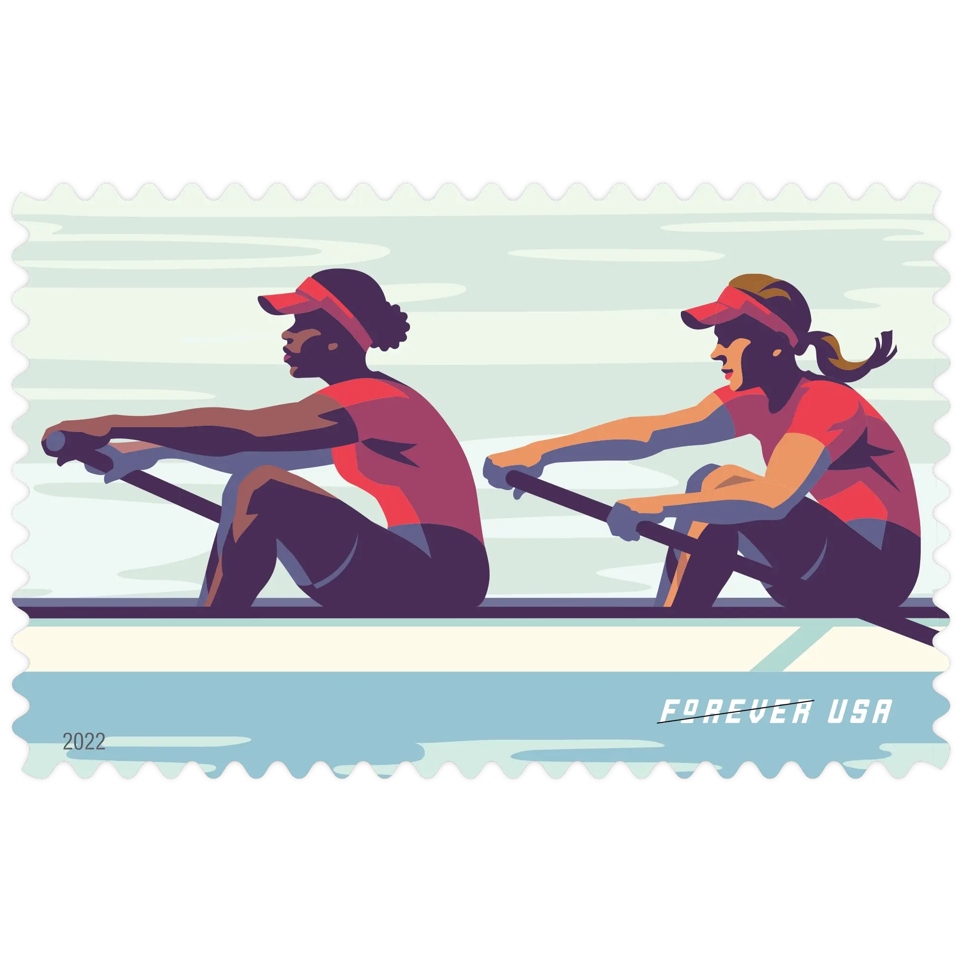 Women's Rowing Forever Stamp 2022